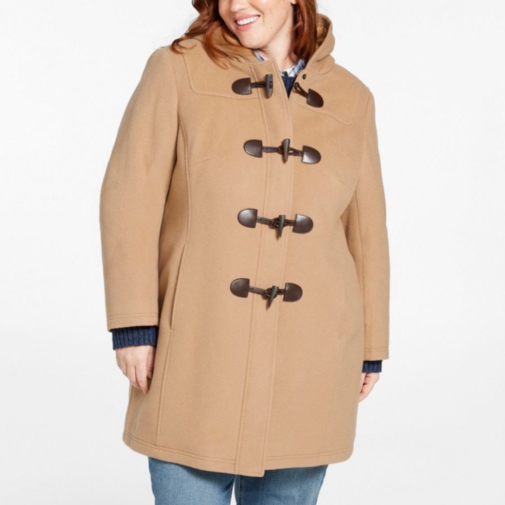 L.L. Bean Italian Wool Hooded Insulated Duffle Coat